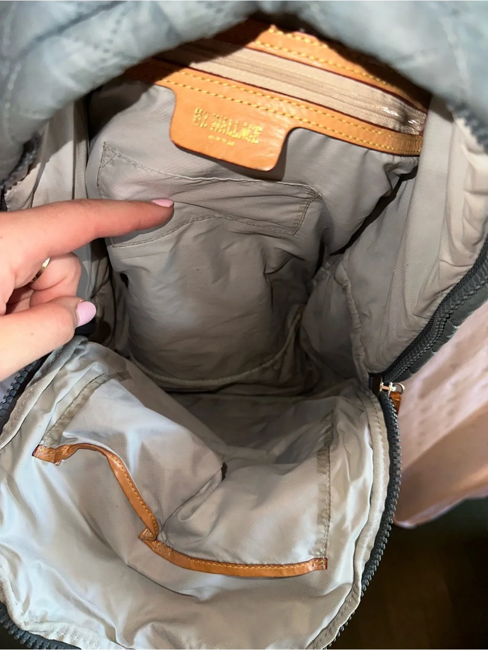 MZ Wallace Quilted Blue Backpack